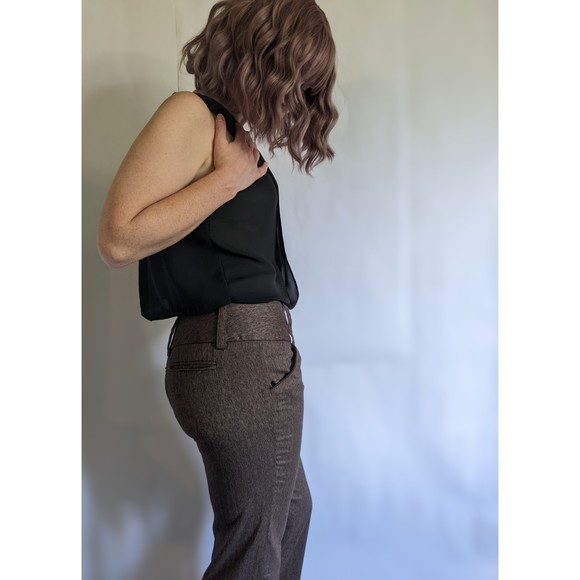 iZ Byer California: flared leg, mid-rise pants, sz 7. Brown twill work pants - Picture 14 of 15